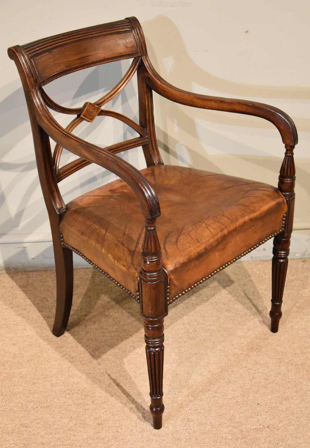 Regency Mahogany Armchair Or Desk Chair Antiques Atlas