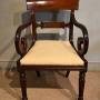 Regency Period Mahogany Scroll Armchair