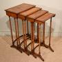 Sheraton Period Amboyna Inlaid Nest of Tables