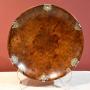 Silver Mounted Burr Walnut Maple Bowl