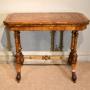 Victorian Burr walnut foldover card table