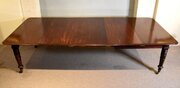 William IV mahogany three leaf dining table