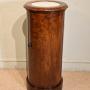 William IV plum pudding mahogany round pot cupboar