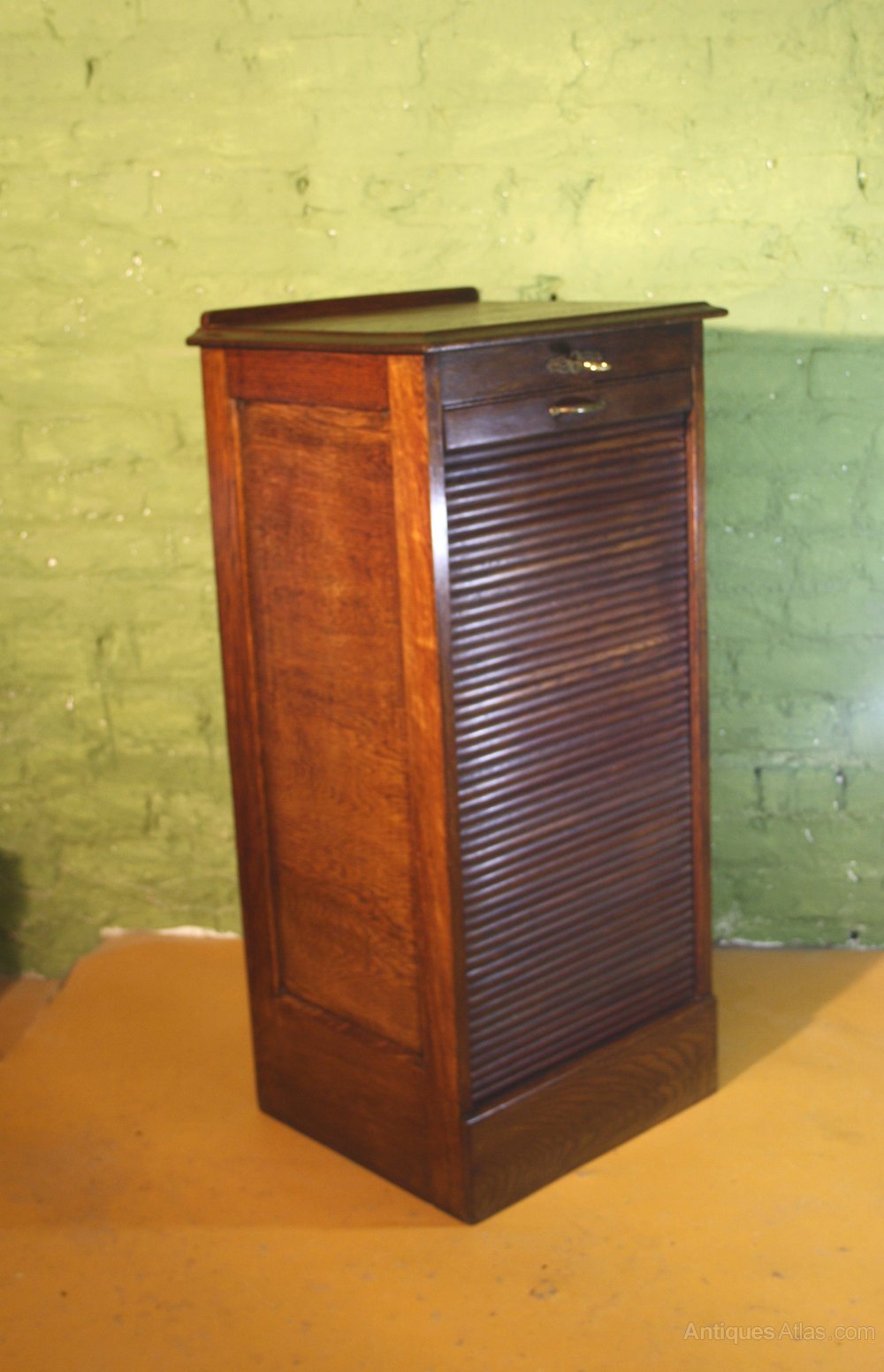 Vintage Oak Tambour Fronted Filing 1920s Antiques Atlas