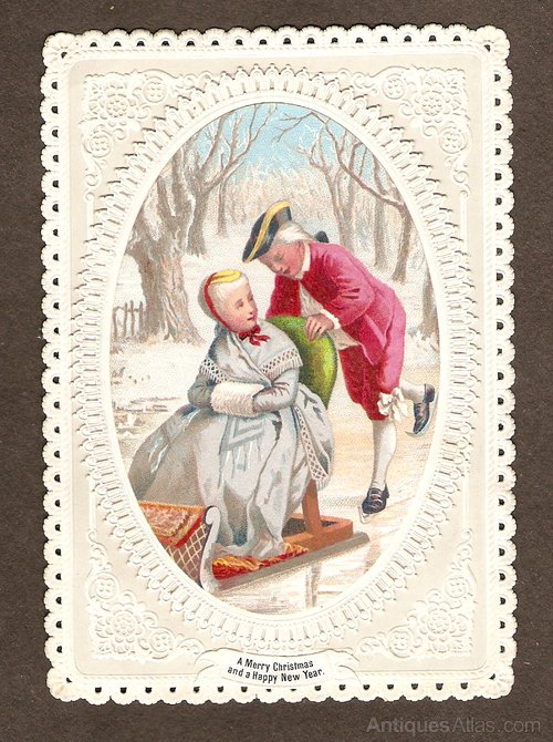 Antiques Atlas Victorian Christmas Card Circa 1860's