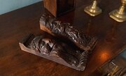 17th Century Carved Oak Face Corbels C. 1670