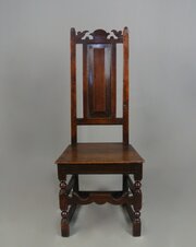 17th Century Welsh Oak Chair - Initialled C. 1660