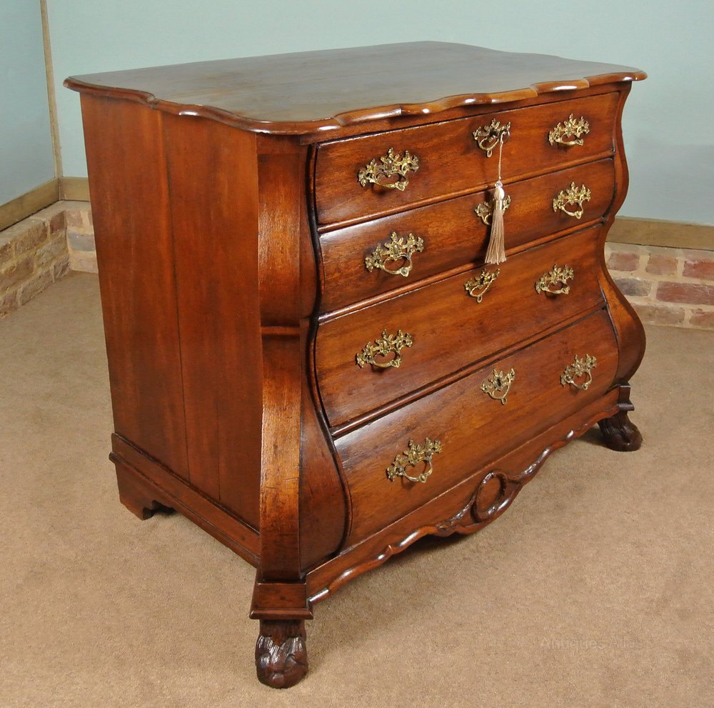 18th Century Dutch Bombe Cherry Chest Of Drawers Antiques Atlas