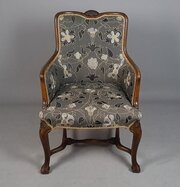 19th Century Wing Arm Chair In Queen Anne Manner