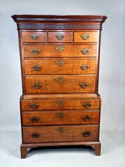 Beautiful “Chippendale” George III Chest On Chest