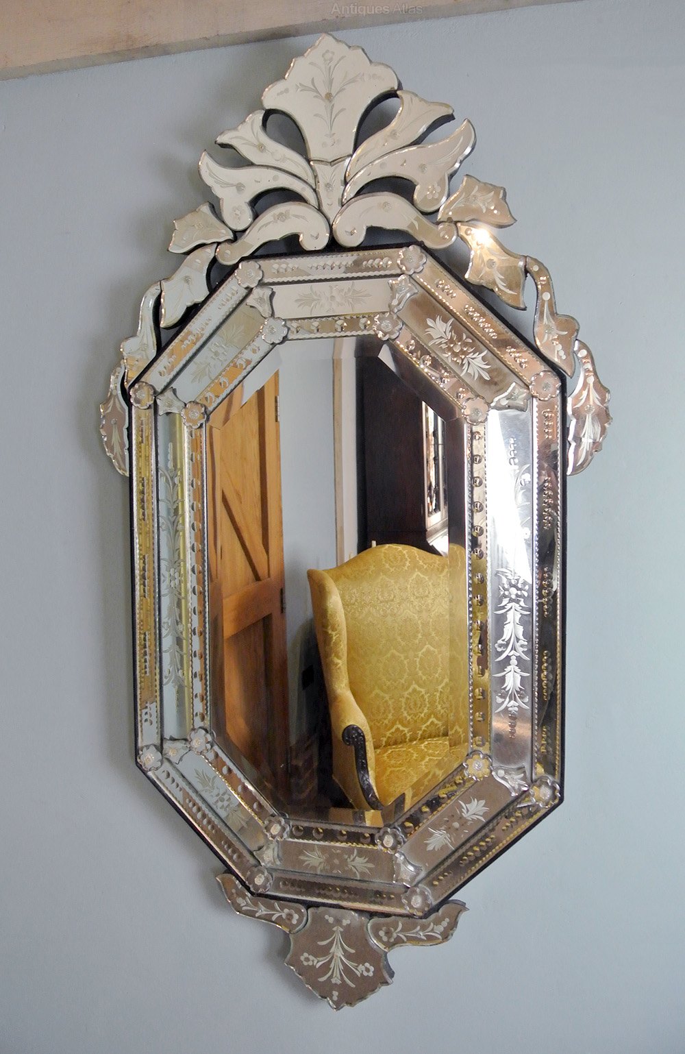 Antiques Atlas Beautiful Cut Glass Mirror C.1920
