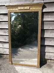 Carved And Gilded Pier Mirror With Original Plate 