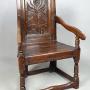 Early 17th C Elm and Oak Welsh Wainscot Chair