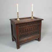 Early 17th Century James I Small Oak Chest C. 1620