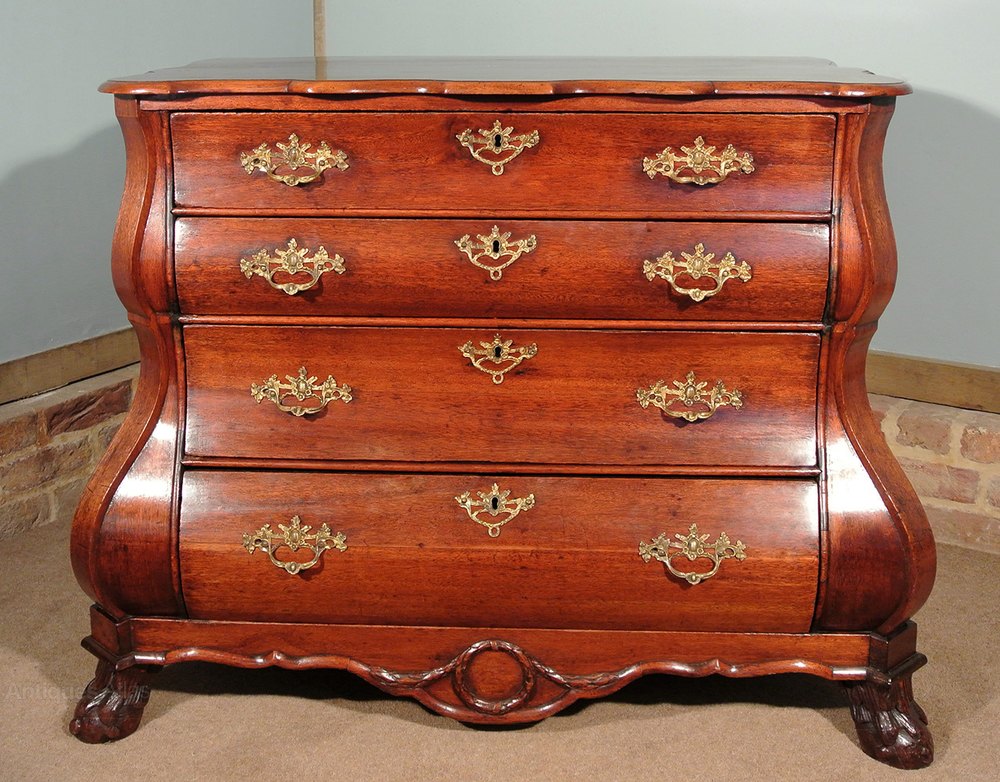 French Louis Xv Bombe Cherry Chest Of Drawers Antiques Atlas