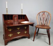 Fruitwood And Cedarwood Chippendale Bureau 