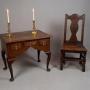 George II Oak and Elm Lowboy with Initials/Dated