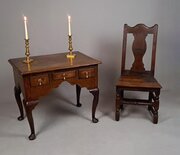 George II Oak And Elm Lowboy With Initials/Dated
