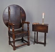 Good Oak Wainscot Chair Monk`s Table