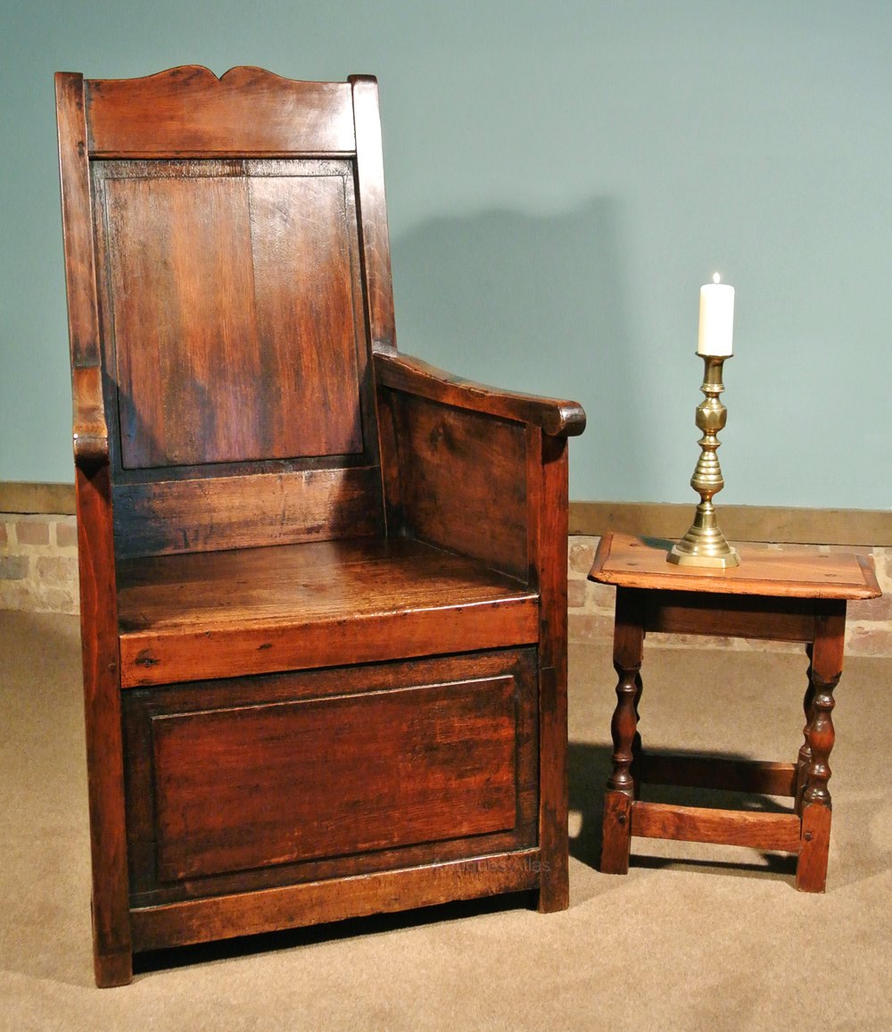 Lovely Early 18th Century Oak Lambing Chair C.1720 Antiques Atlas