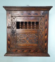Oak Livery Cupboard Of Queen Anne Design C. 1850