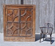 Primitive 18th Century Irish Sold Elm Cupboard 