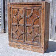 Primitive 18th Century Irish Sold Elm Cupboard 