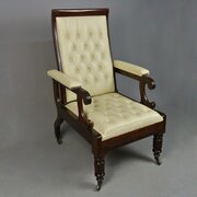 Regency Solid Mahogany Reclining Chair C. 1830