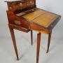 Rosewood and Brass Inlaid Campaign Desk on Stand
