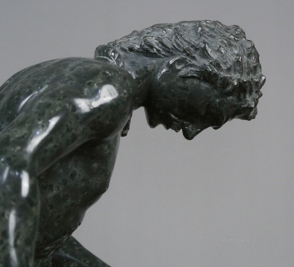 Antiques Atlas - Serpentine Marble Sculpture Of The Dying Gaul