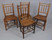 Set of Four Shropshire Farmhouse Chairs c1800