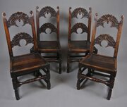 Set Of Four Yorkshire Oak Back Stools C.1730