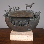 Signed Bronze, Noahs Ark - Guiseppe Macri C. 1962