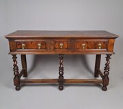 Small William and Mary Yew Wood and Oak Dresser