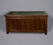 Superb Early 17th Century Oak Coffer C. 1630