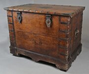 Teak And Iron Bound Dowry Chest C. 1850