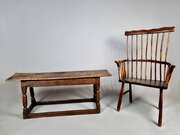 Very Good Charles I Joined Oak Long Stool C. 1640