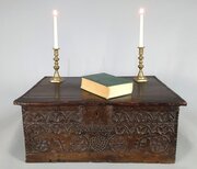 Wonderful 17th Century Oak Chest Made With Love