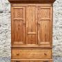Victorian Welsh Pine Wardrobe with Drawer