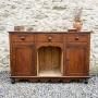 Small Welsh Oak Dog Kennel Dresser Base c1880