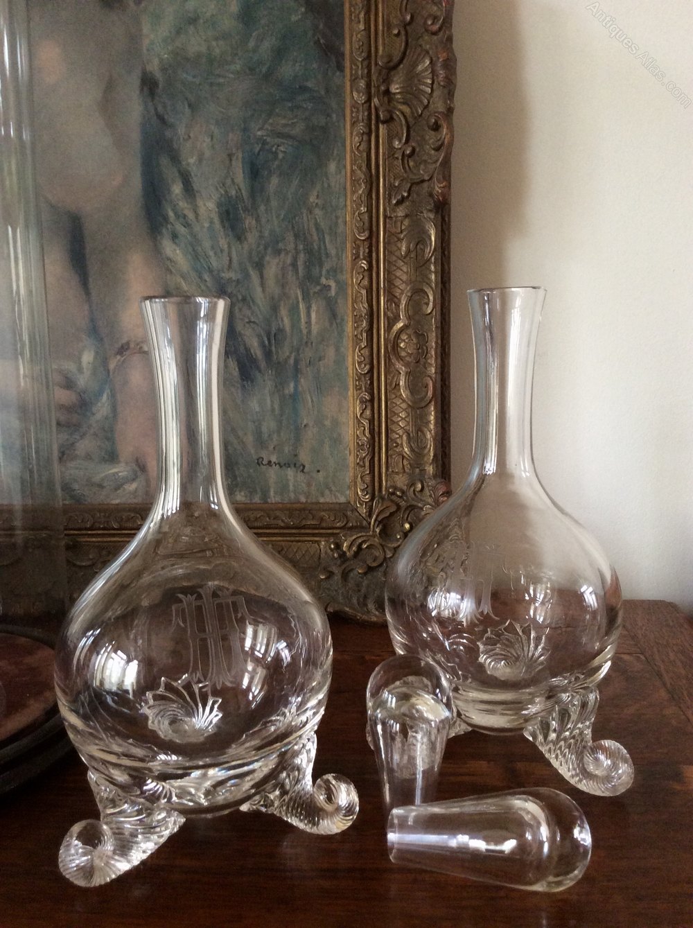 Antiques Atlas Early Victorian Unusual Pair Of Crystal Decanters