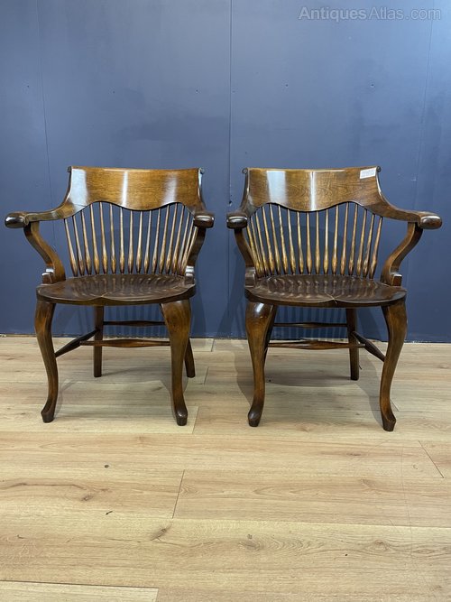 Pair Of Desk Chairs Antiques Atlas