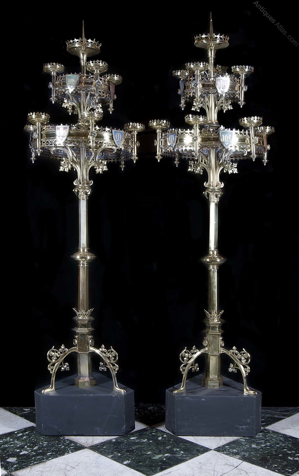 Antiques Atlas A Pair Of Victorian Gothic Revival Candelabra