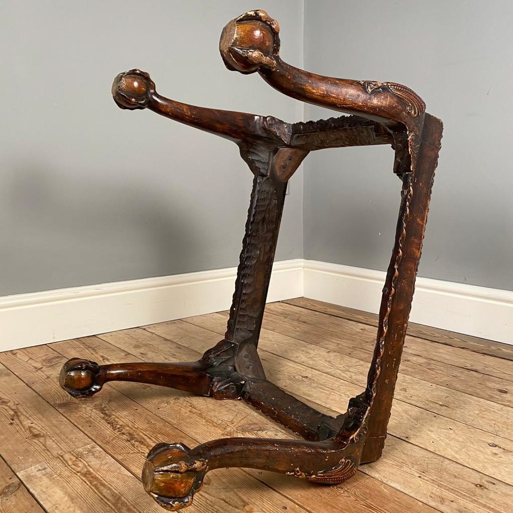 19th C Ball & Claw Stool In Original Paint Antiques Atlas