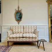 A Small Howard & Sons Mahogany Sofa