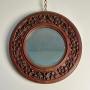 Arts & Craft Oak Circular Mirror - Arthur Simpson