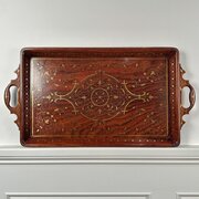 Beautiful Hoshiarpur Brass Inlaid Tray