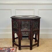Carved Anglo Indian Octagonal Table