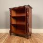 Mahogany dwarf bookcase  small open bookcase