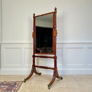 Gillows Regency Mahogany Cheval Mirror